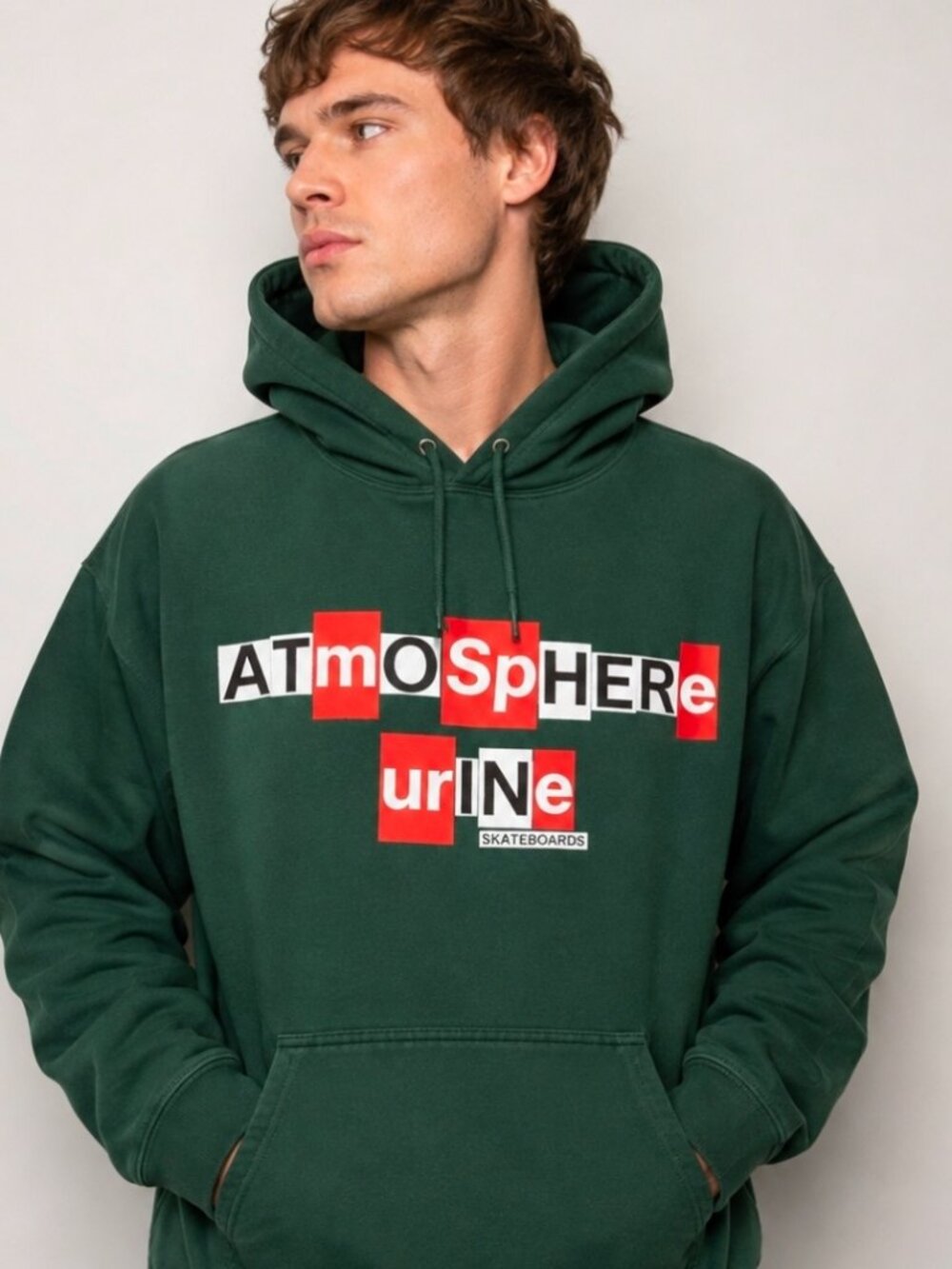 Supreme x ANTIHERO Atmosphere Urine Hoodie Green FW20 Skateboards